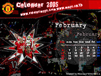 ปฎิทินแมนยู กุมภาพันธ์ 2005 ปฎิทินแมนยู กุมภาพันธ์ 2005