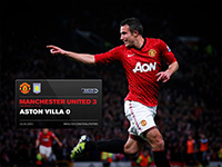 United 3 Aston Villa 0